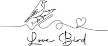 Bird Line Art Illustration,  Bird Outline Sketch Drawing