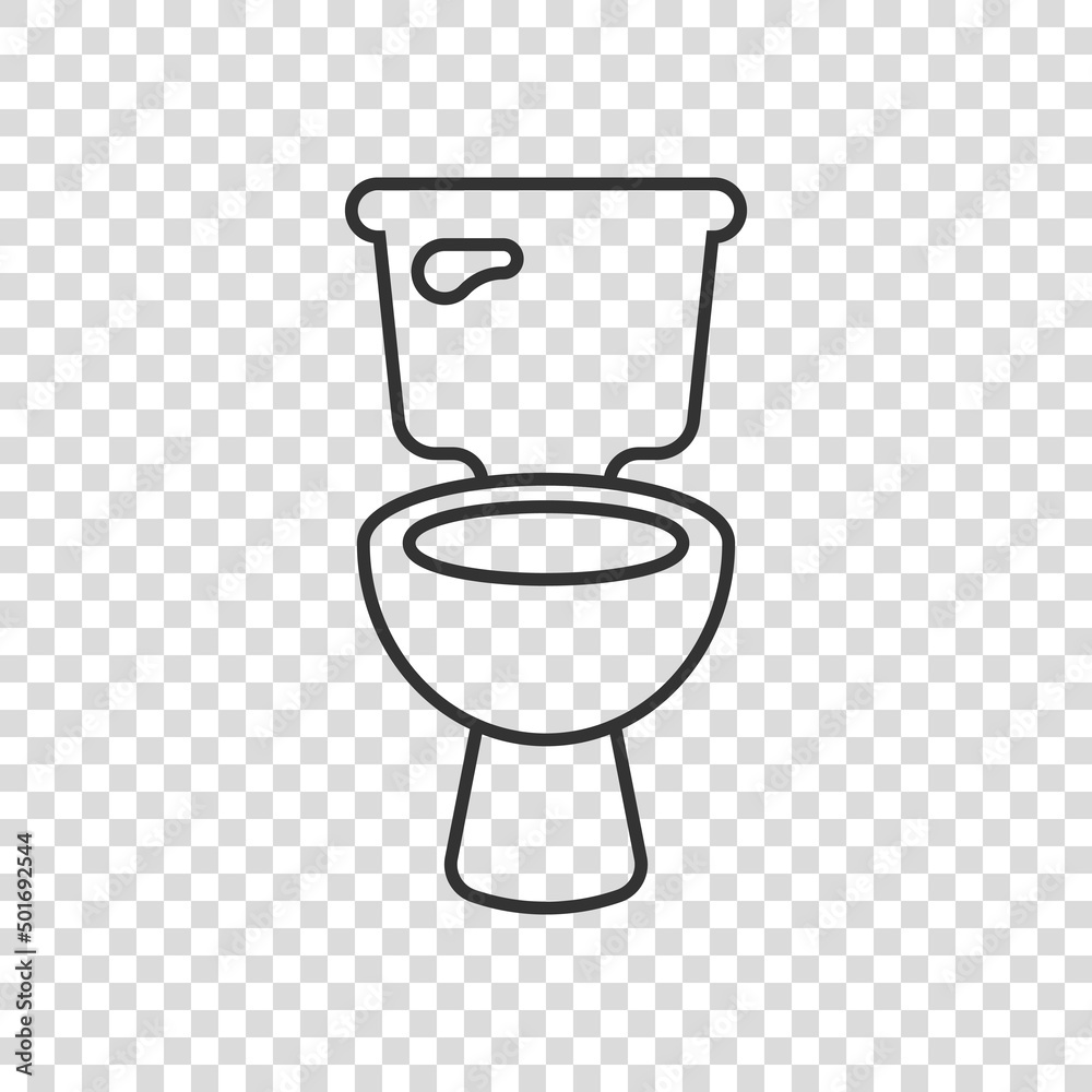 Toilet bowl icon in flat style. Hygiene vector illustration on isolated  background. WC restroom sign business concept. Stock Vector | Adobe Stock, image size:1000x1000