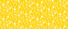 Yellow Flower Pattern - Vector Background 