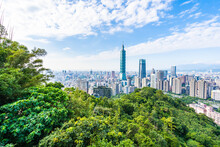Beautiful Landscape And Cityscape Of Taipei 101 Building And Architecture In The City