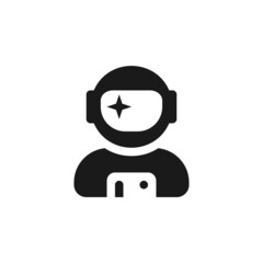 Wall Mural - space astronaut vector icon. astronaut black flat symbol isolated. vector eps 10