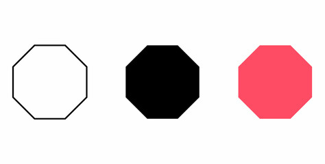 set of 2d octagon shape in mathematics