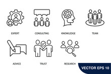 Expertise Concept Icons Set . Expertise Concept Pack Symbol Vector Elements For Infographic Web