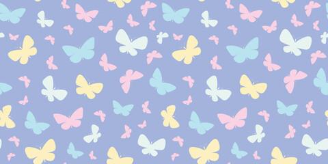 Poster - Butterfly vector pattern, repeat
