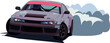 © Илья Кузнецов - drift car, vector art for sticker or poster