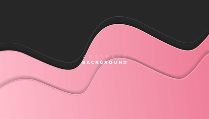 Wall Mural - Papercut abstract background style with pink background