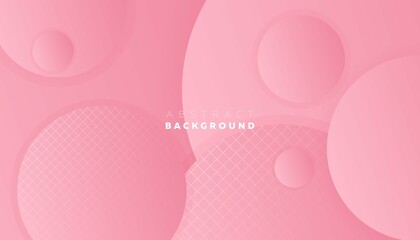 Wall Mural - Abstract 3d circle style background with realistic pink colour 