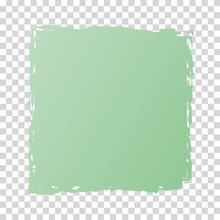 Vector Brush Painted Green Colored Banner Illustration On Transparent Background