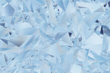 Trendy Digital Blue Polygonal Kaleidoscope Crystal Background Three Dimensional Visualization