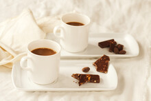 Cups Of Coffee With Chocolate 