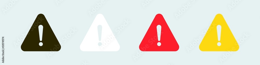 Warning message concept represented by exclamation mark icon ...