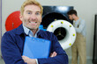 © auremar - portrait of a mature engineer holding a clipboard