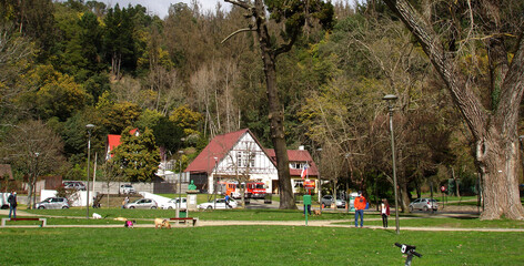 Wall Mural - 
the equator park in the beautiful city of Concepcion in the south of Chile