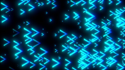 Poster - Glow arrows. Computer generated 3d render