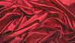 Red wave flow fabric silk. Abstract texture horizontal copy space background.