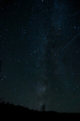 milkyway sky with stars in the midwest north dakota badlands