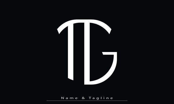 Alphabet letters Initials Monogram logo TG , GT