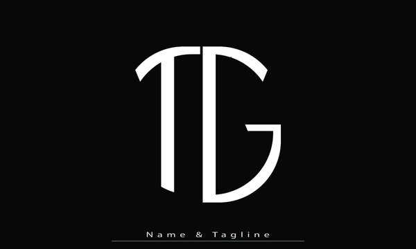 Alphabet letters Initials Monogram logo TG , GT