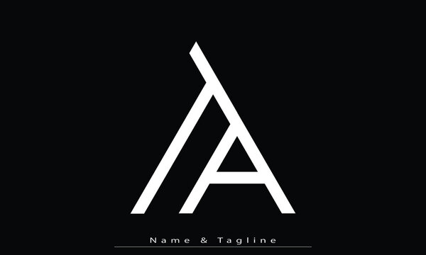Alphabet letters Initials Monogram logo TA , AT