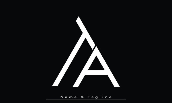 Alphabet letters Initials Monogram logo TA , AT