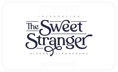 Poster - classic lettering minimal fashion design. elegant typography alphabet a to z and number. vector illu