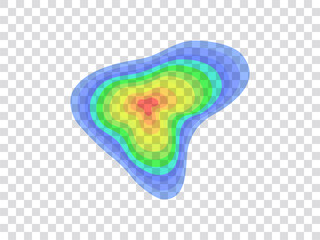 vector graphic of infrared rays with hot spots spectrum on transparent background. vector eps10.