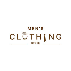 men's clothing store logo design in brown color