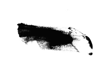 Poster - black stroke of paint isolated on white background