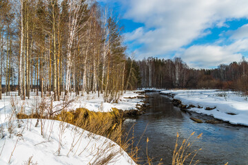 Sticker - river in winter