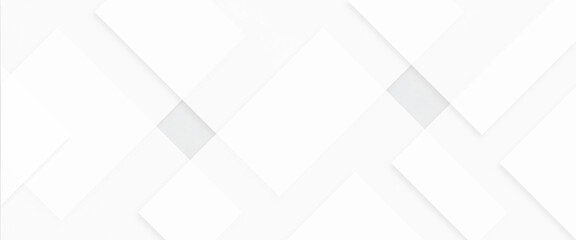 Poster - Abstract white background with diamond and triangle shapes layered in modern abstract pattern white background. geometric lines angles shapes in white and gray layers of transparent material. 