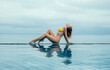 © armada1985 - Beauty woman posing in swimming pool, bikini, yellow, fashion model
