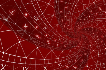 Leinwandbilder - Abstract old conceptual background on mysticism, astrology, fantasy