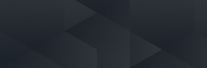 Wall Mural - abstract dark black geometric banner design background.