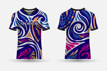 t shirt jersey design background for sports outdoor front and back view