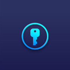 Wall Mural - key icon for web and apps