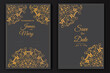 luxury wedding invitation card design with Elegant Mandala background | Gold flower wedding invitation card template | Luxury mandala background with golden arabesque