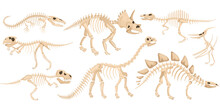 Dinosaur Skeleton Icon Set