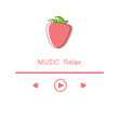 Music relax template. Strawberry music player.