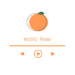 Music relax template. Orange music player.