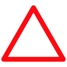 Warning Triangle Vector Illustration. A Flat Illustration Design Used For Warning Triangle Icon, On A White Background.