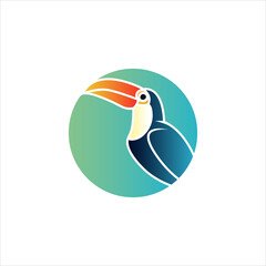 Canvas Print - Modern toucan logo illustration design