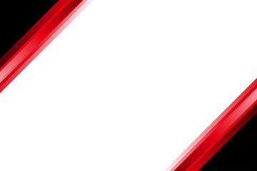 Fototapete - abstract red corner element design vector, red black corner background with copy space for text 