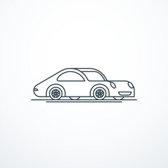 Wall Mural - Car icon. Vintage sport car vector illustration