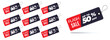 © Pongsakorn - Discount offer sale banners. Best deal price stickers. Flash sale special offer tags.
