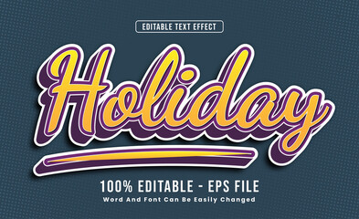 Wall Mural - Editable Text Effects Holiday Words and fonts can be changed