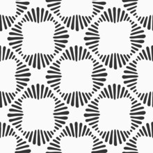 Vector Seamless Pattern. Repeating Geometric Tiles From Hand Drawn Elements, Stripes. Black And White Background.