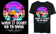 When it doubt, go to yoga typography t-shirt design, Meditation 