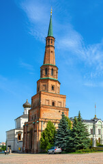 Wall Mural - Leaning Suyumbike Tower in Kazan Kremlin, Tatarstan, Russia