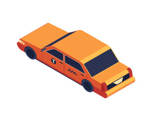 Poster - Isometric Taxi Icon