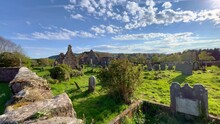 Ancient Cemetery And Ruins Of A Church In Northern Ireland, UK - Ireland Travel Photography